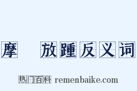 摩頂放踵反义词是什么意思的图片